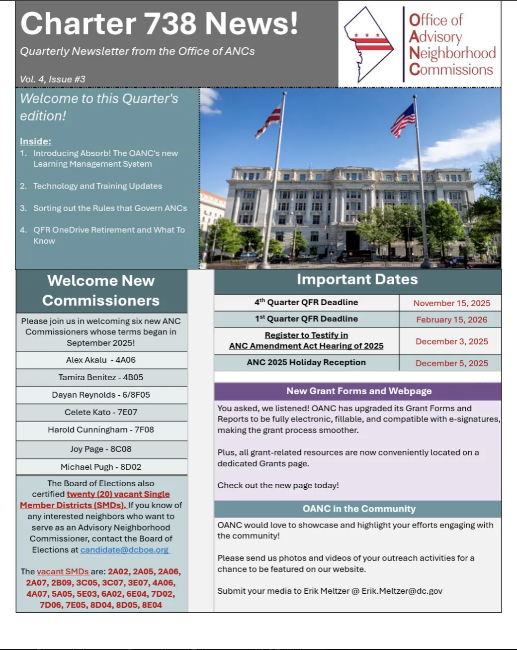 Charter 738 News - Novemeber 2025 Cover